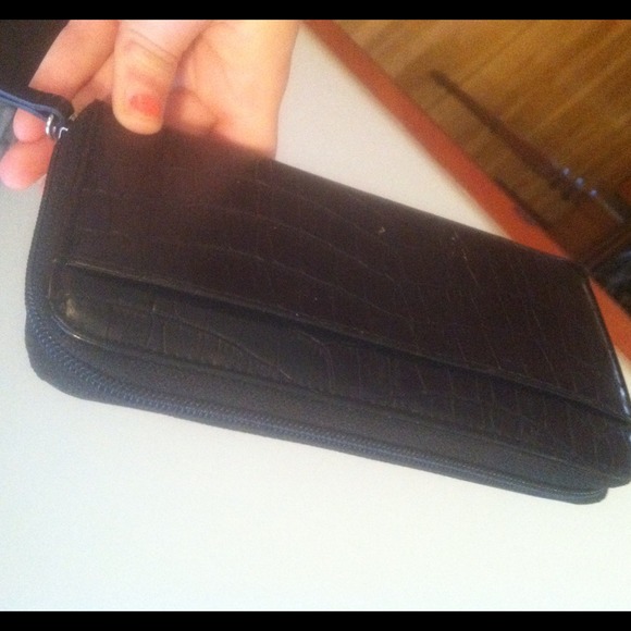 Black croc wallet! Brand new