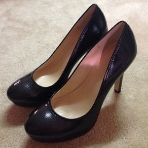 New Patent Leather Lizard Print Pumps, CalvinKlein
