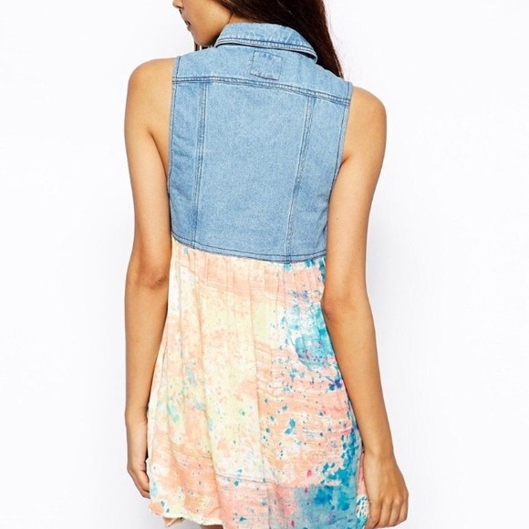 One teaspoon chambray bodice dress tie dye skirt - Picture 4 of 4