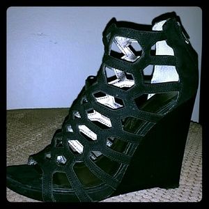 Suede Upper Wedge Sandal