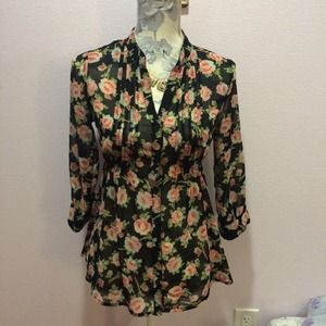 Forever 21 floral blouse