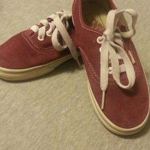 Super cute suede burgundy vans