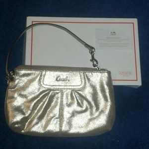 Coach metallic clutch