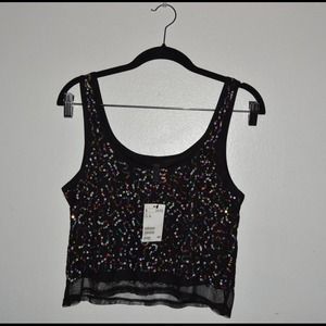 Sequined Crop Top