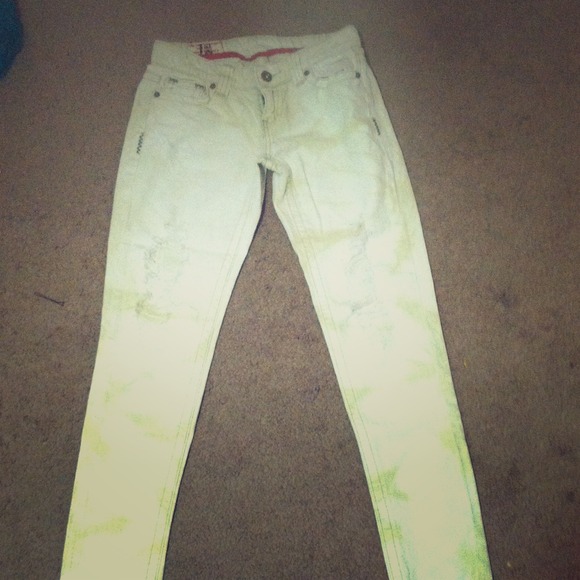 White acid wash skinny jeans - Picture 1 of 1