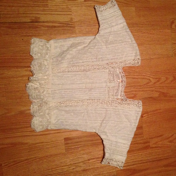 Free People Tops - Free people boho cream lace tunic top size small Free People Tops - Free people boho cream lace tunic top size small