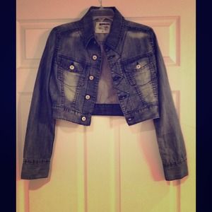 PRICE DROP!! Mango Jeans cropped denim jacket