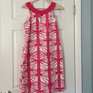 Pink and white summer dress