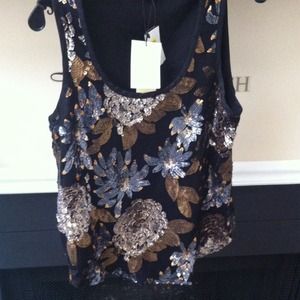 M M couture sequined tank