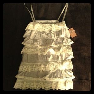 New Hollister Lace Ruffle Tank Top