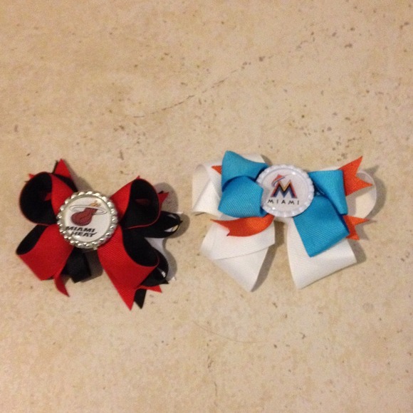 Miami Heat and Miami Marlins bows