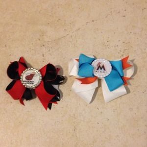 Miami Heat and Miami Marlins bows