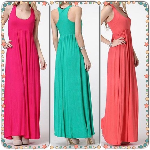 Clearance ❤️❤️Solid Color Maxi Dresses