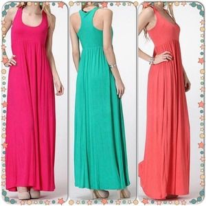 Clearance ❤️❤️Solid Color Maxi Dresses