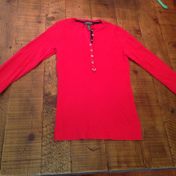 Ralph Lauren red nautical top