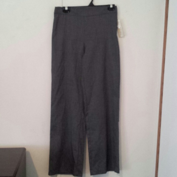 Grey High Waist Slacks - Picture 3 of 3