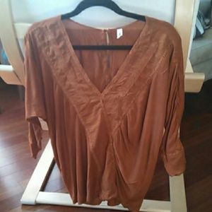 Anthropologie lace v-neck top