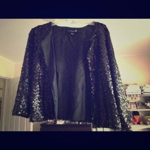 Black Sequined Blazer - Large