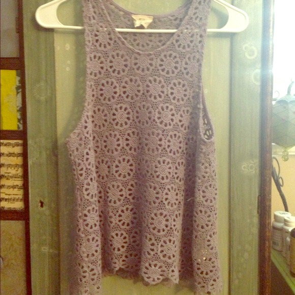 Urban outfitters tank-lavender-floral cut outs.