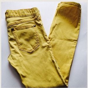 Free People Yellow denim pants