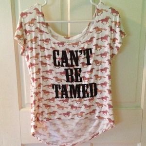 Can't Be Tamed, horse print shirt