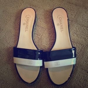 HOLD Chanel slip on sandals - resort size 40.5