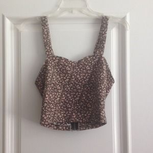 Brandy floral, tight fit tank top