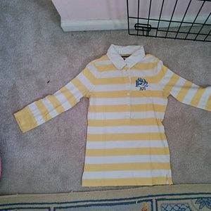 Yellow striped Abercrombie shirt