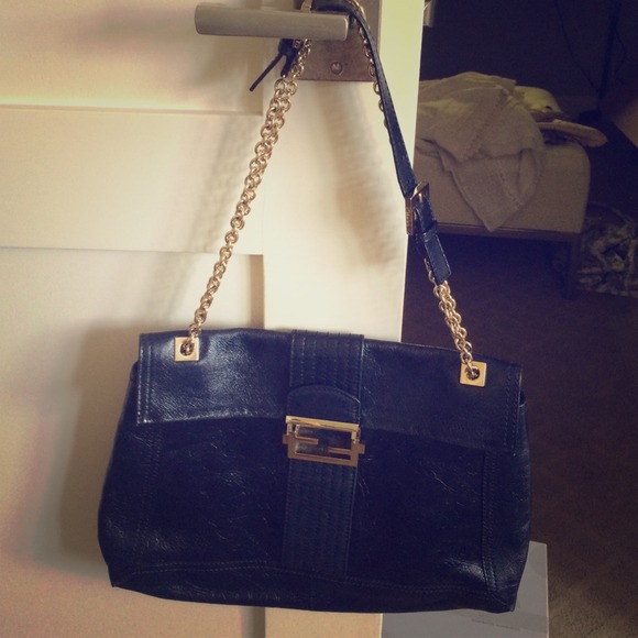 Vintage navy Fendi handbag