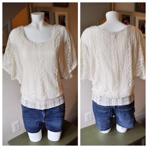 Bundle three tops and denim shorts