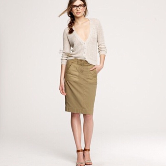 J. Crew Dresses & Skirts - Get The Look- J. Crew Chino Fatigue Skirt