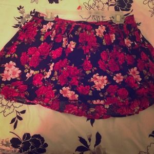 Flower print skirt