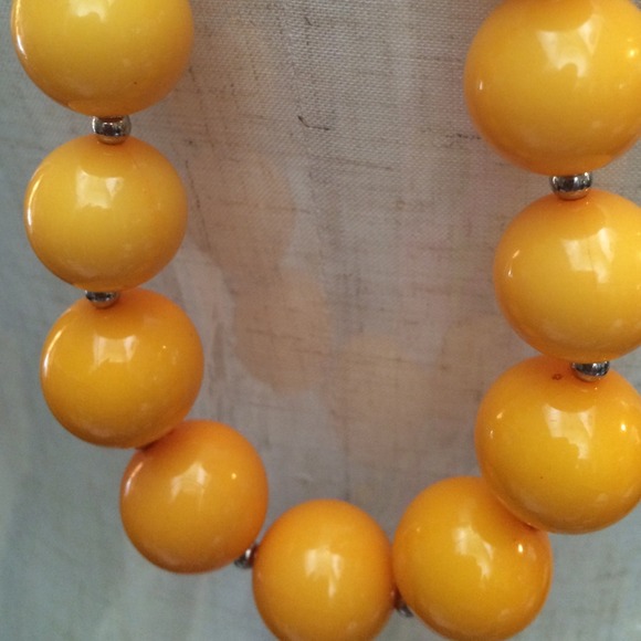 Light Orange Big Necklace & Earrings Set! - Picture 3 of 3