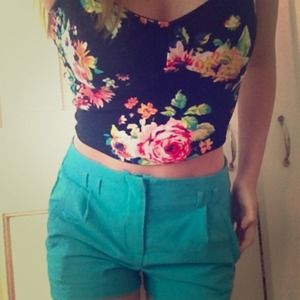 Crop top with highwaisted shorts from forever 21