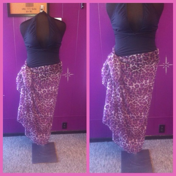 Oversized Leopard Print Purple Pashmina