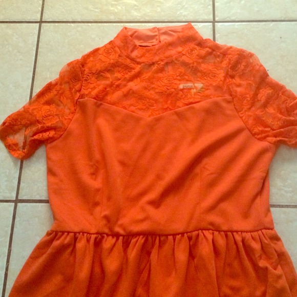 Orange vintage style dress from mod cloth