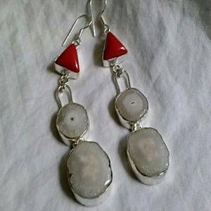 Sterling silver earthy earings