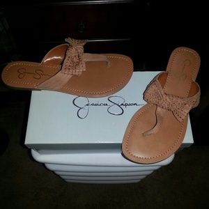 Brown Suede Sandals with Bow