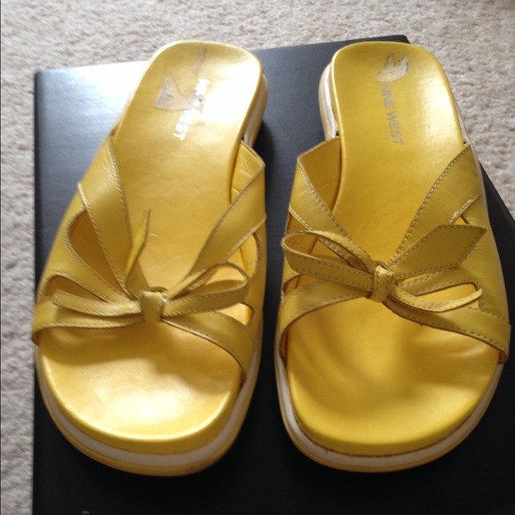 Yellow Nine West Sandals
