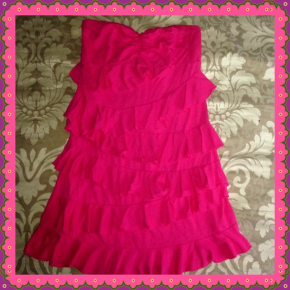 Adorable Express Berry Pink Tube Dress Size Small - Picture 1 of 4