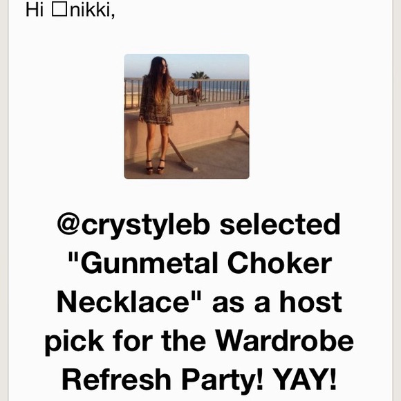 🚫SOLD🚫🎉9/2 HP🎉Gunmetal Choker Necklace - Picture 3 of 3