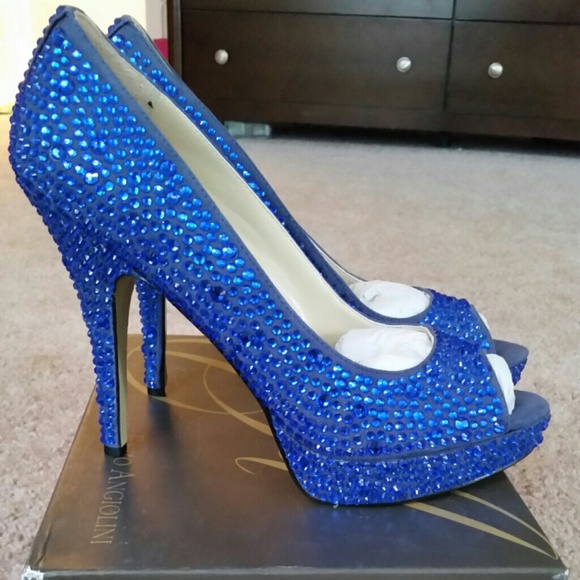 Enzo Angiolini Show You Rhinestone Dark Blue