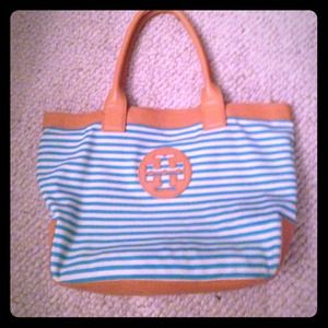 100% authentic tory burch beach bag