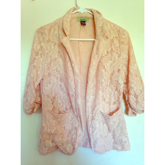 Light pink lace blazer