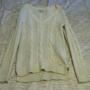 cream colored sweater