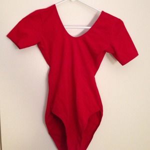 American Apparel red body suit