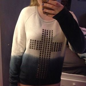 Studded cross sweatshirt