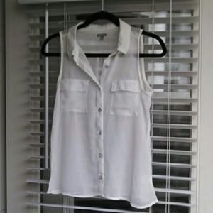 *SOLD in bundle* Sheer sleeveless blouse