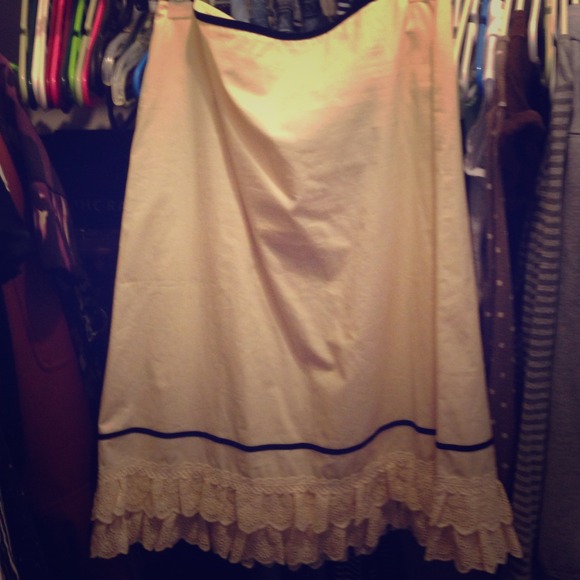 Cream J. Crew skirt