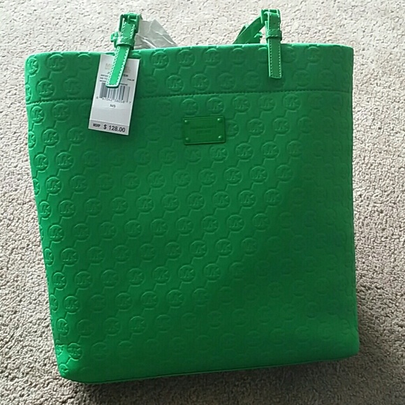Green Michael Kors Purse.